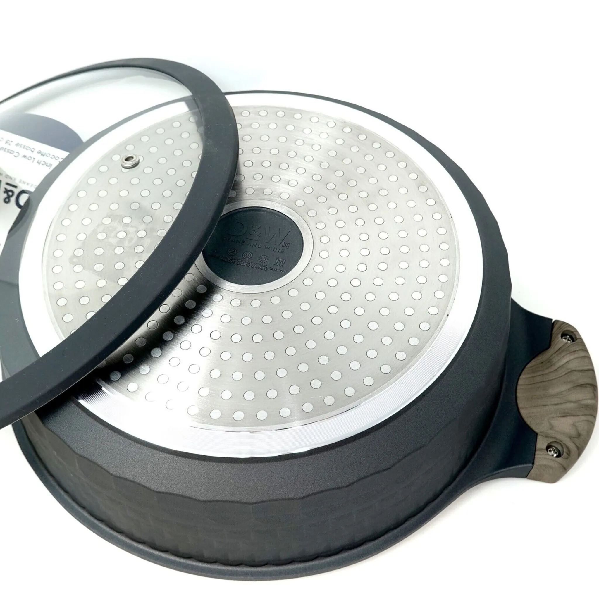 D&W 11" Low Casserole With Lid Deane and White Cookware